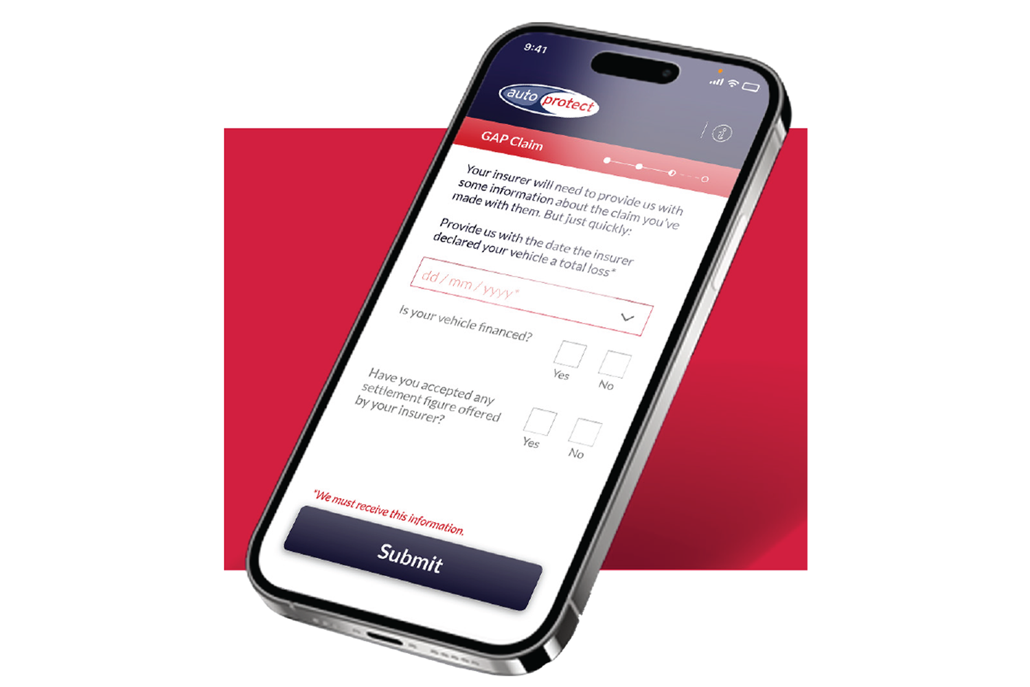 autoprotect app on a mobile device