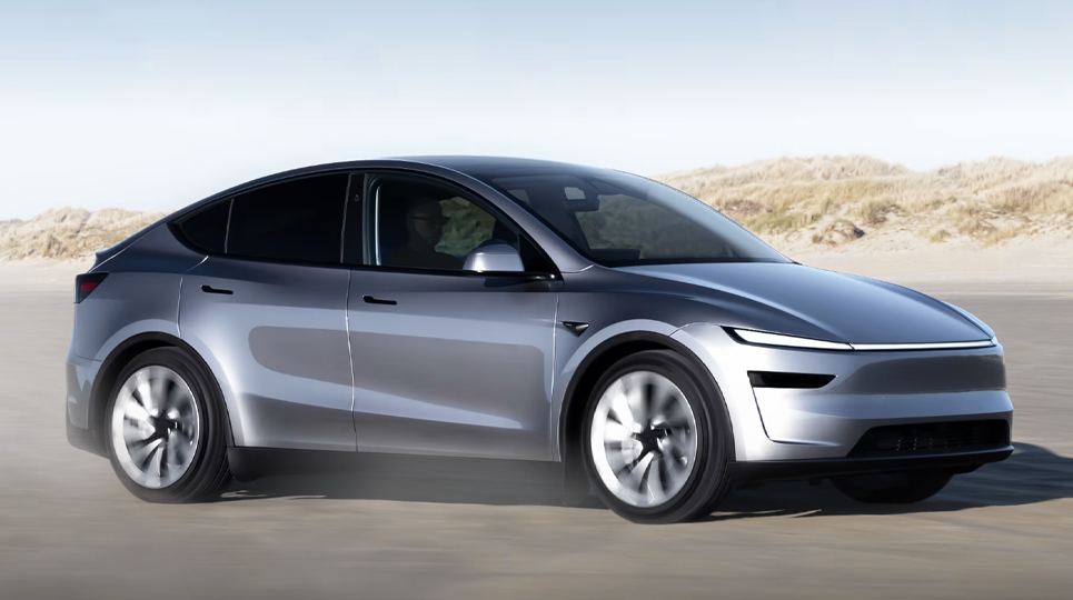 Silver Tesla Model Y