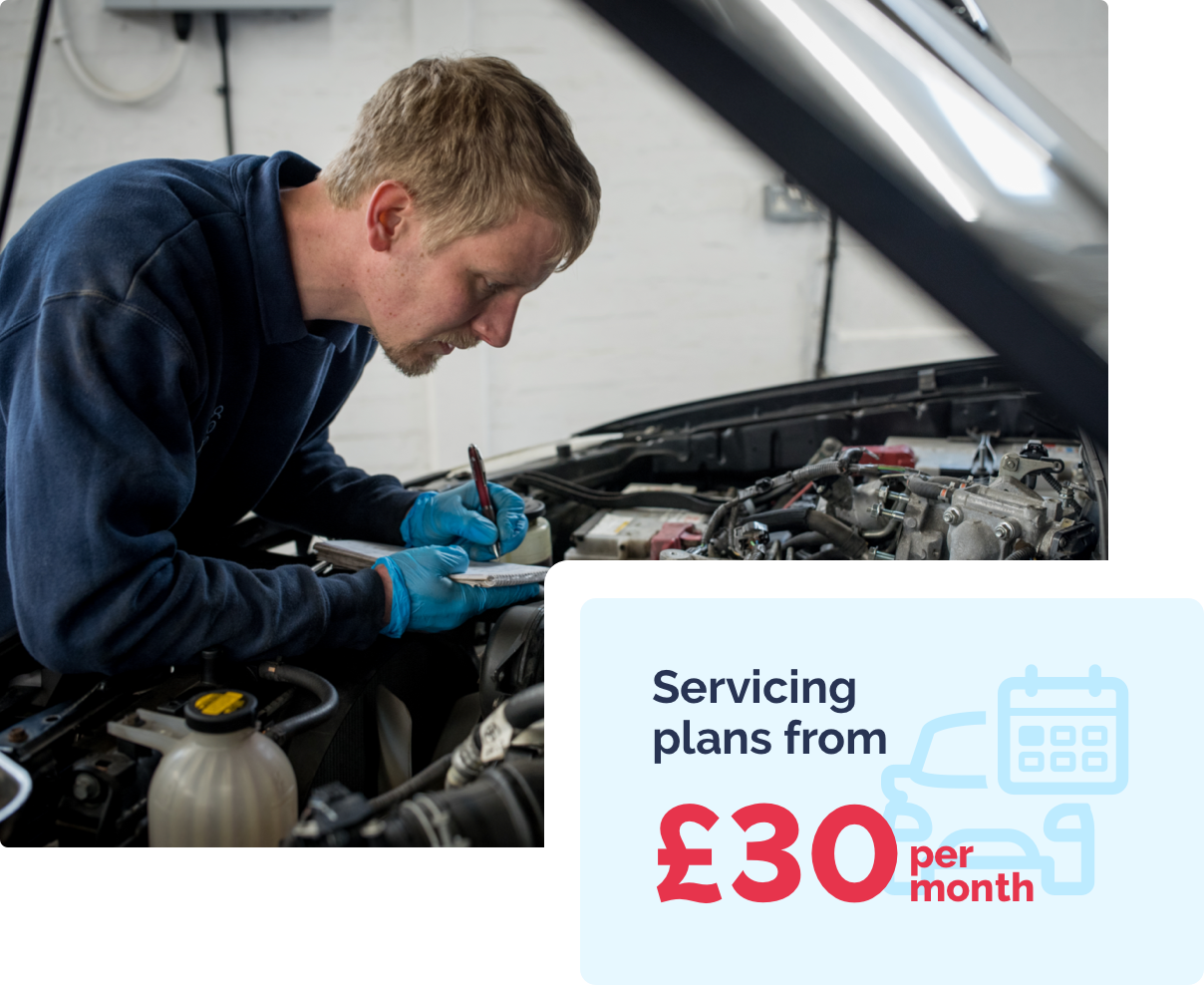 Servicing plans from £30 per month