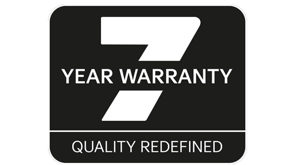 Seven-year vehicle warranty programme providing long-term ownership confidence and quality assurance.
