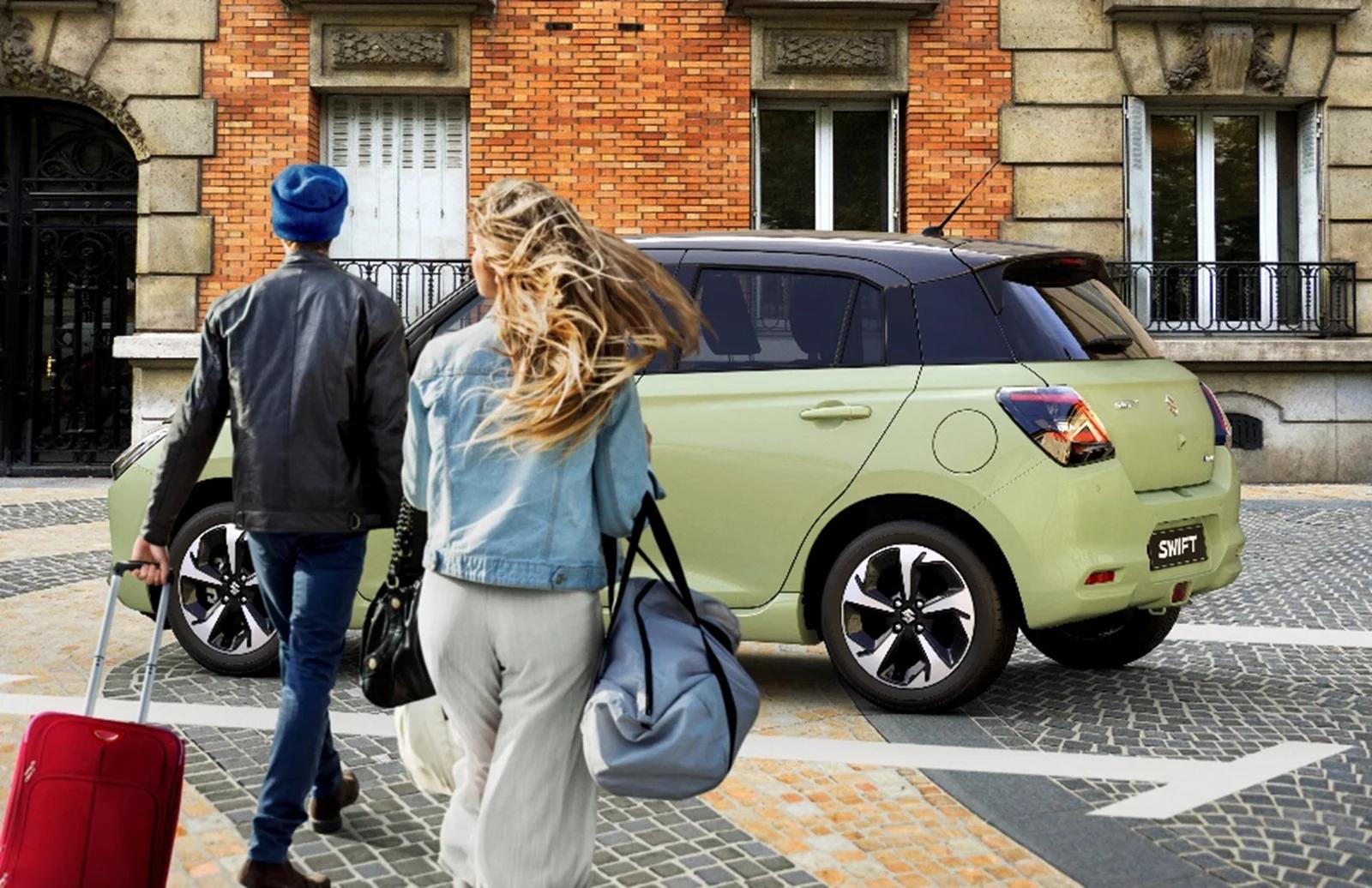 rear and wheels of suzuki swift