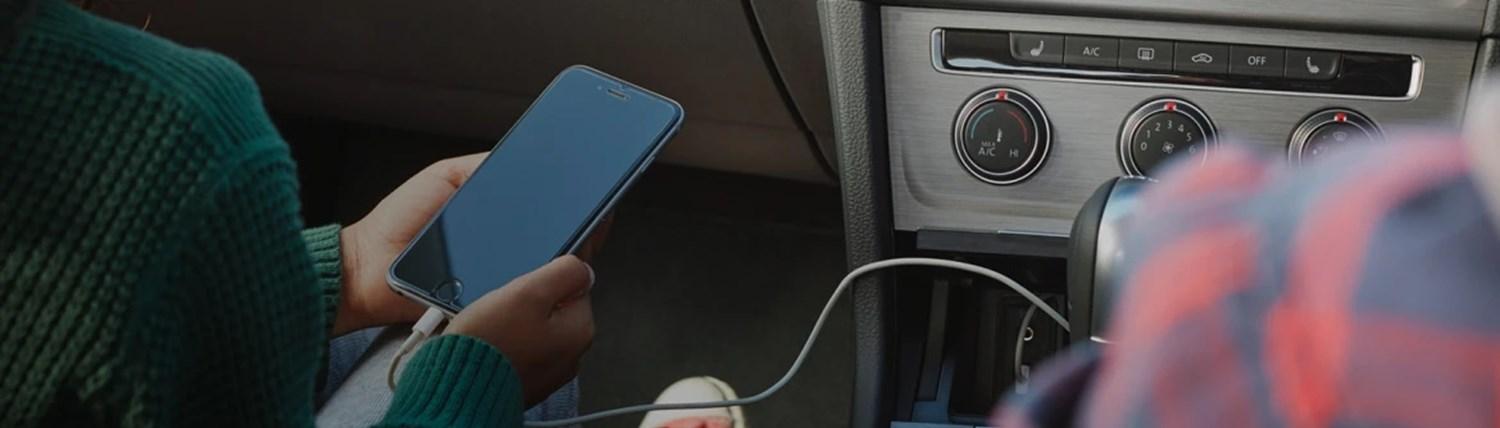 Phone plugged in car