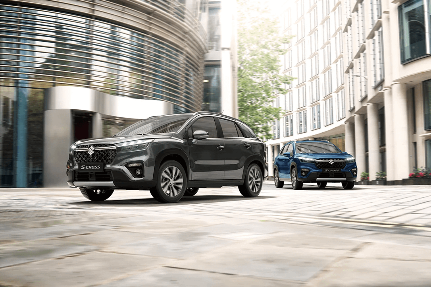 black and blue s-cross