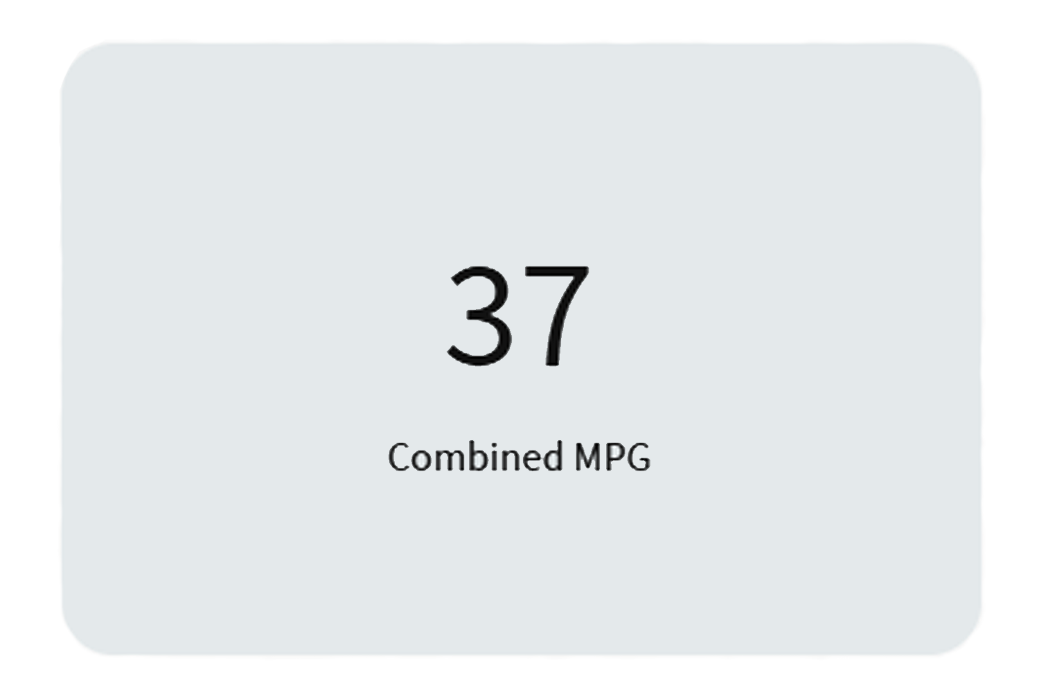 37 combined mpg