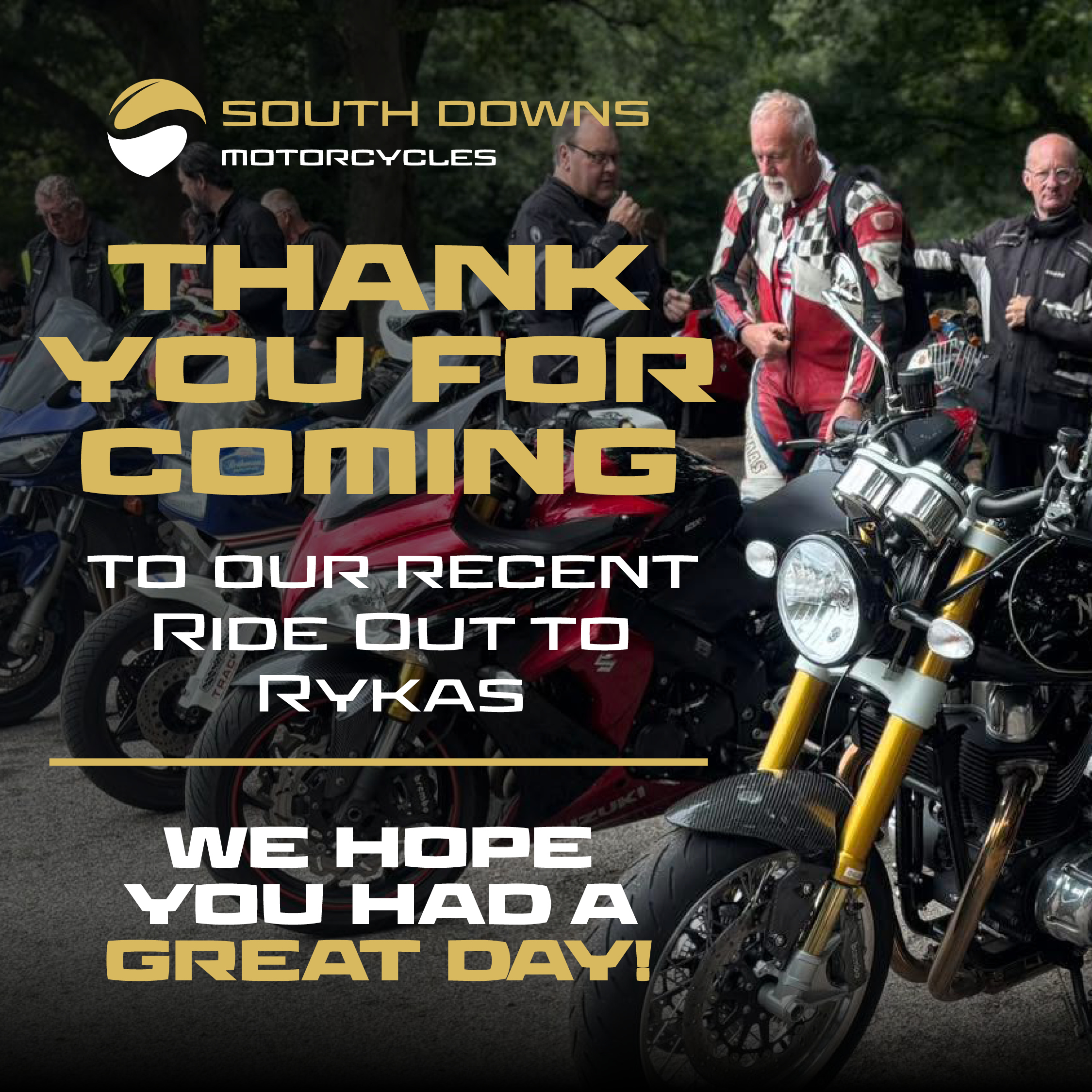 Motorcycle Ride-Out Event on 6th July | South Downs Motorcycle