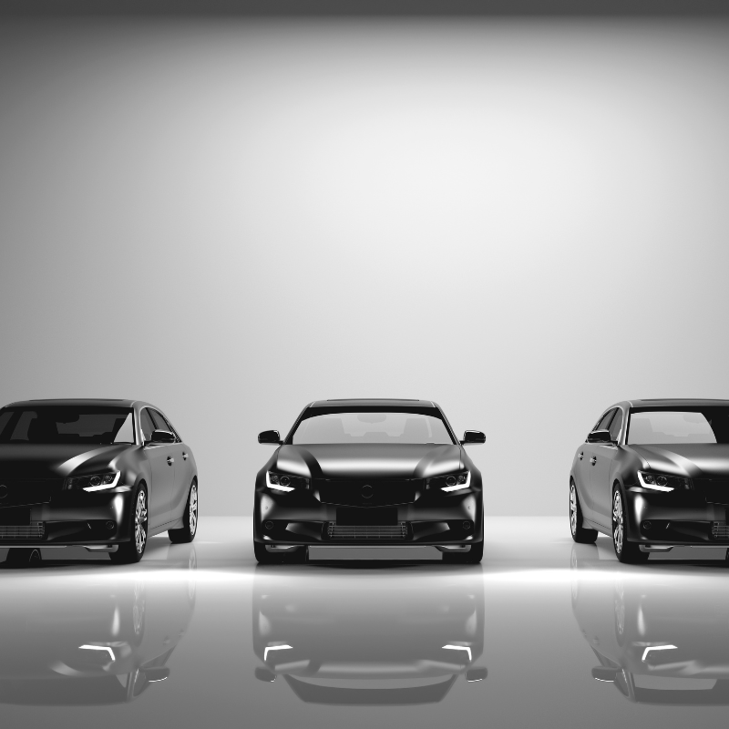 Cars Lined Up Next To Eachother
