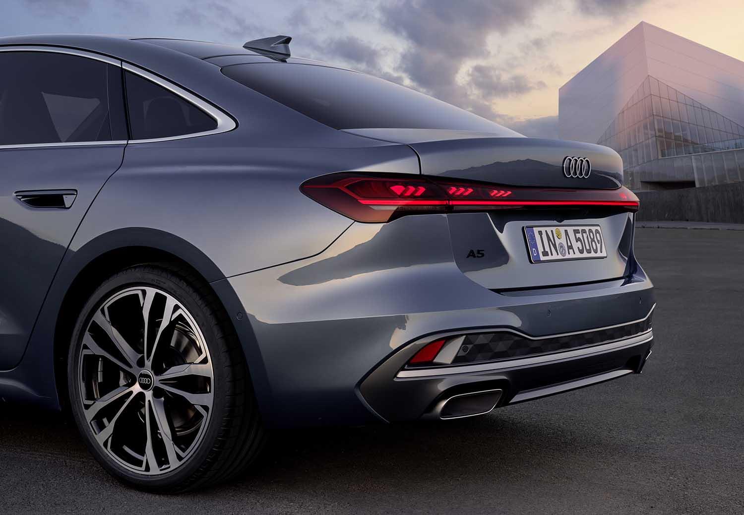 Audi A5 Saloon Rear Side View