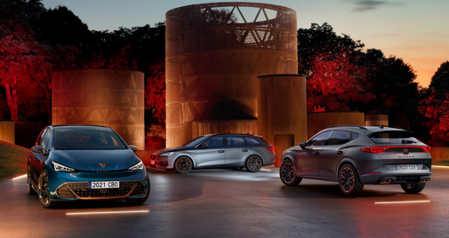 Three Cupra car models