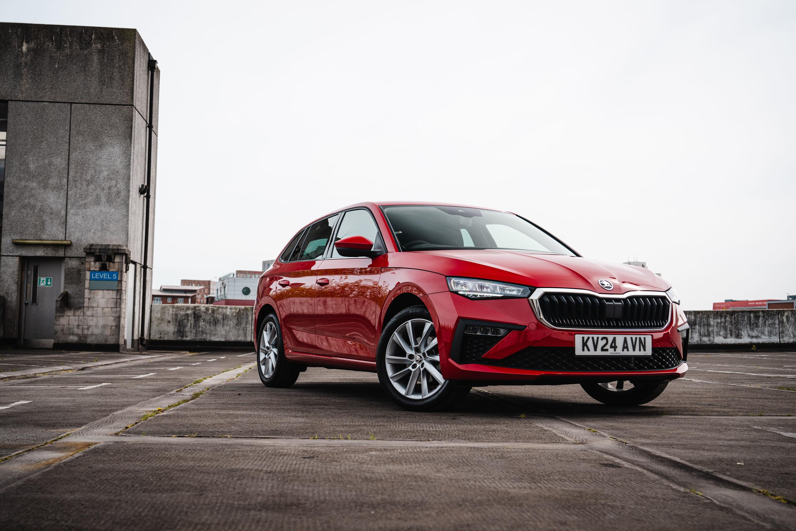 Red Skoda Scala Exterior