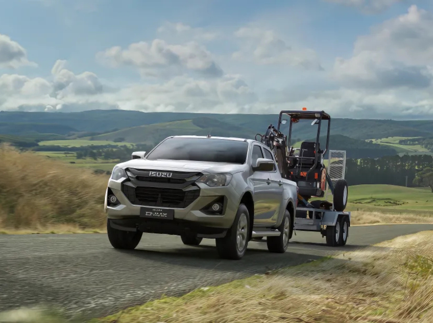 Isuzu D-Max DL20 driving with trailer
