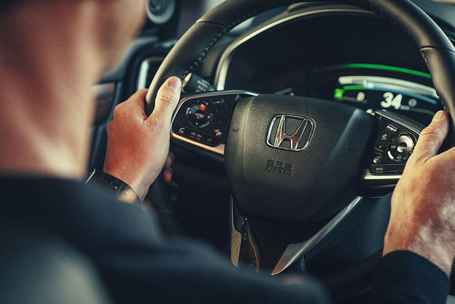 Black Honda Steering Wheel
