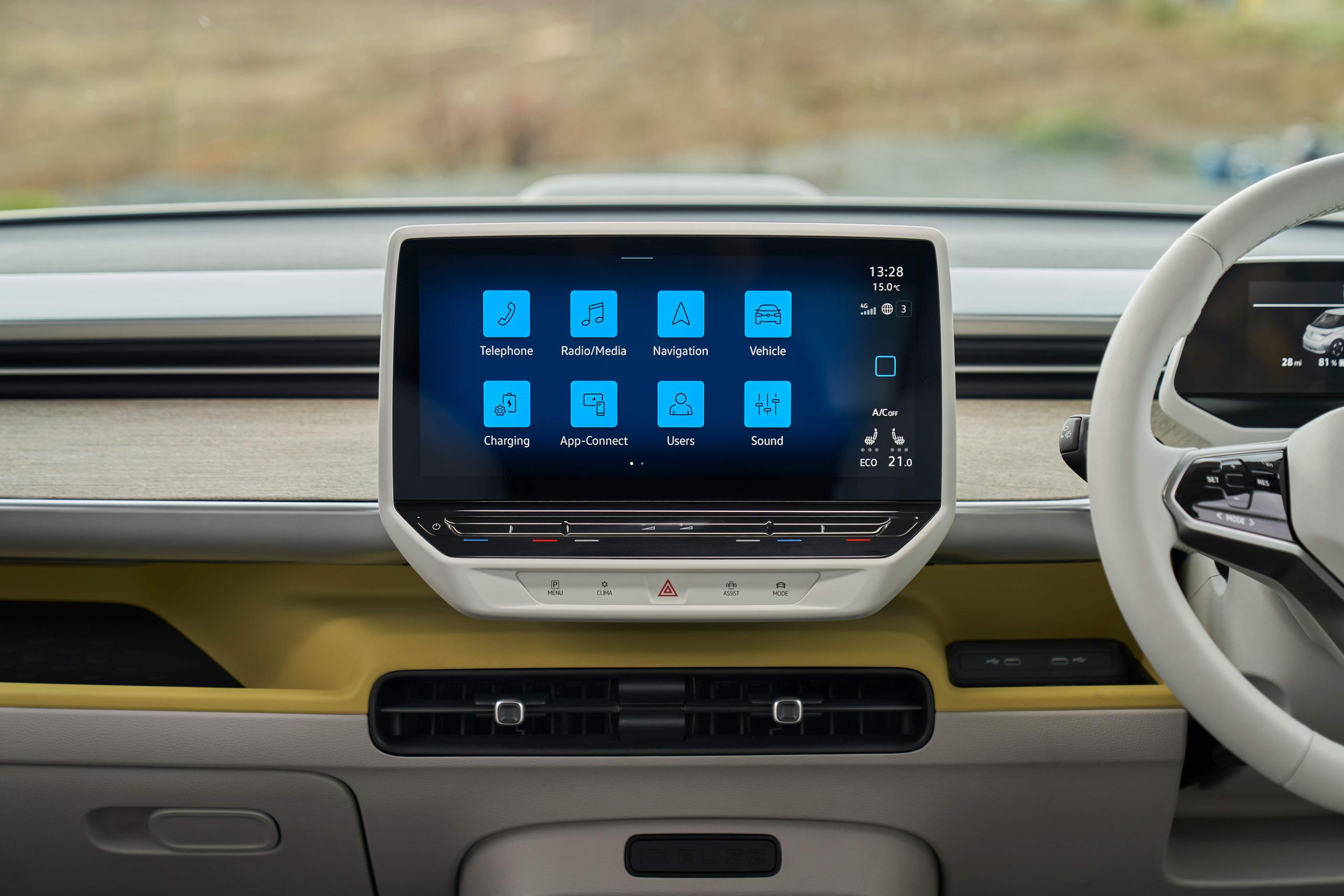 infotainment of VW ID Buzz