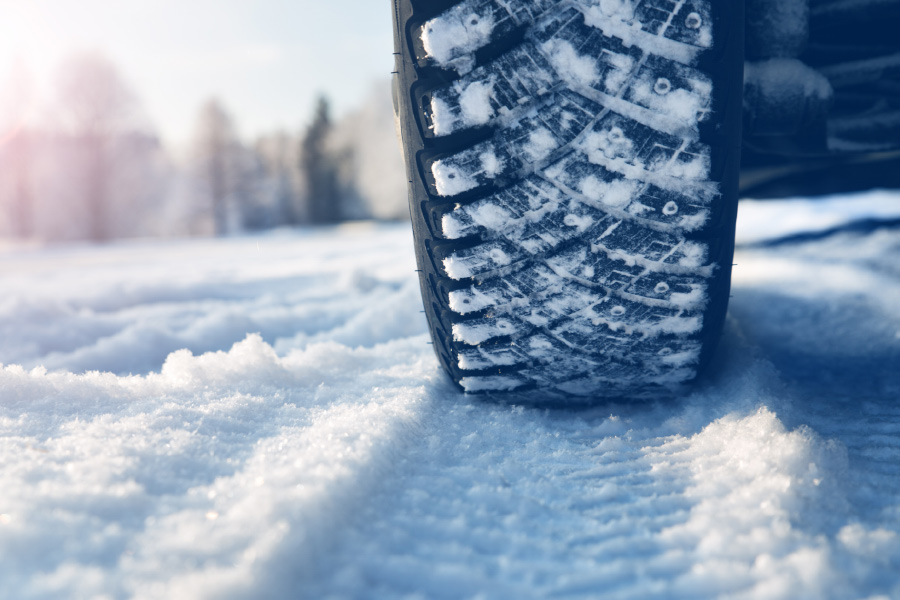 Tyre In the Snow