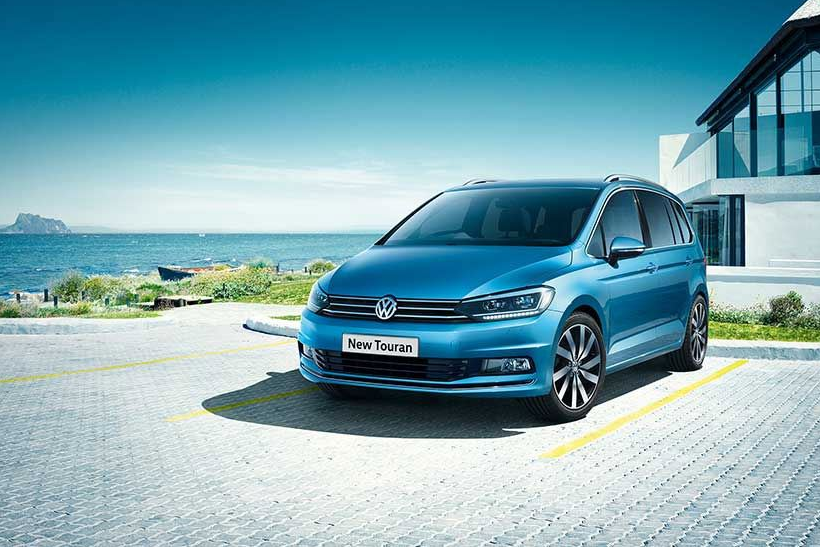 Blue Volkswagen Touran
