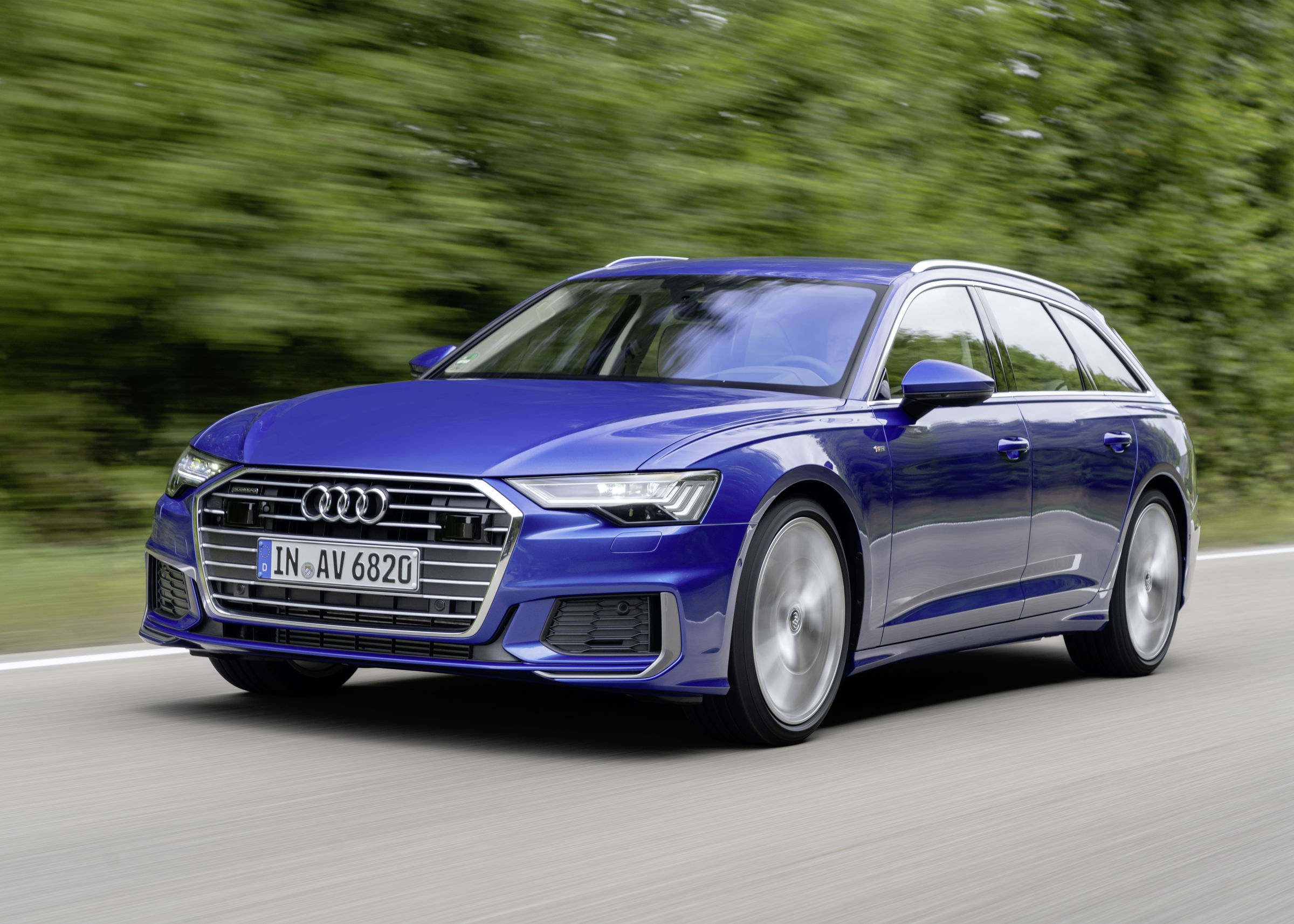 Blue Audi A6 Avant Exterior