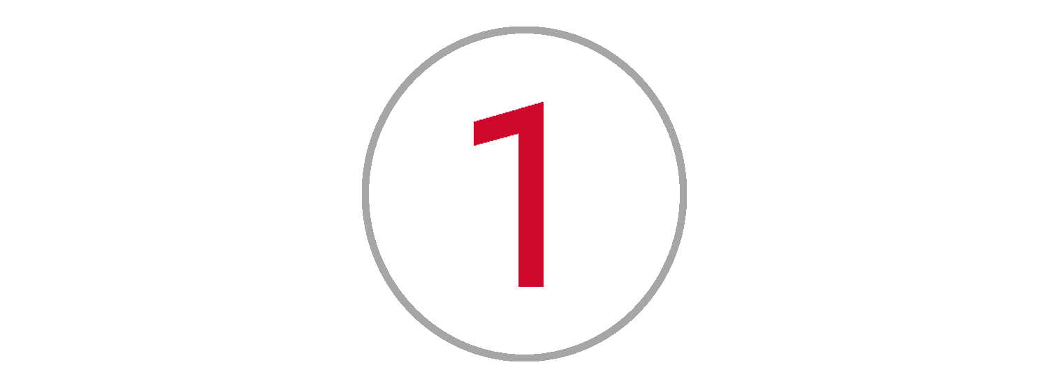red number 1 in a circle