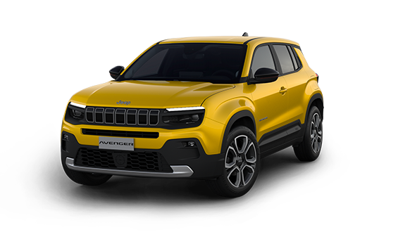 Yellow Jeep Avenger Motability