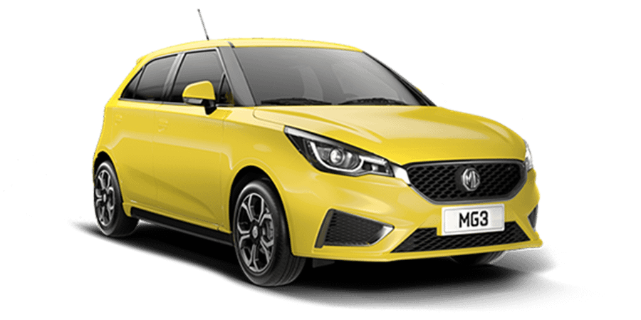 Yellow MG3 front side view