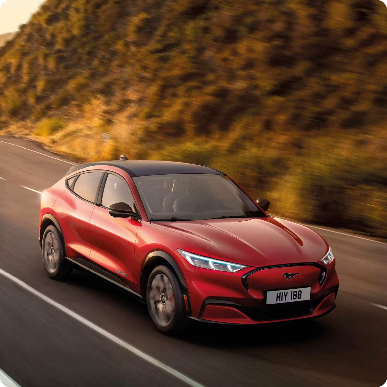 Red Ford Mustand Mach-E EV
