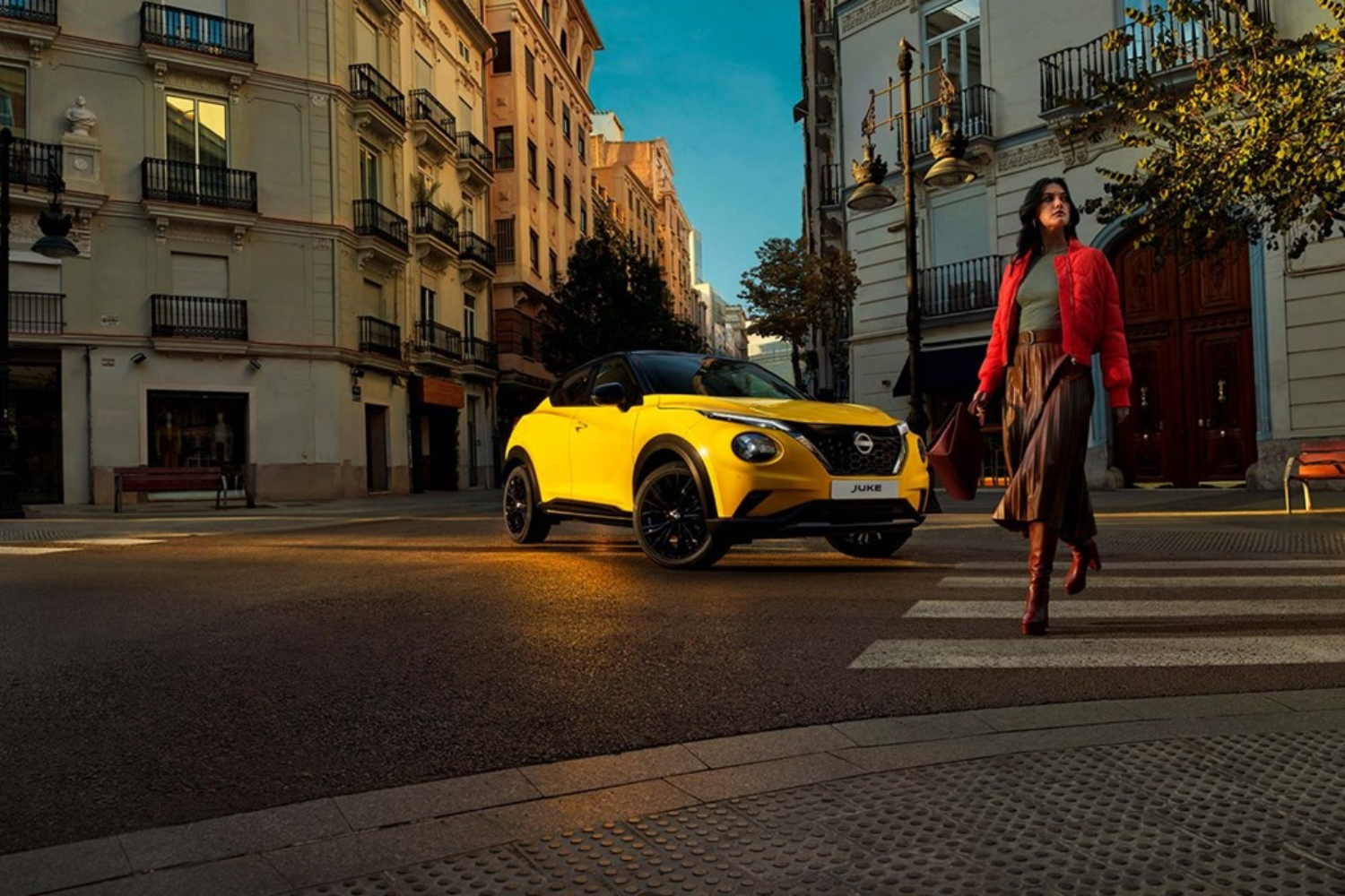 Yellow Nissan Juke