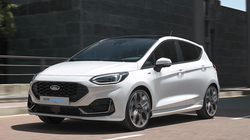 White Ford Fiesta