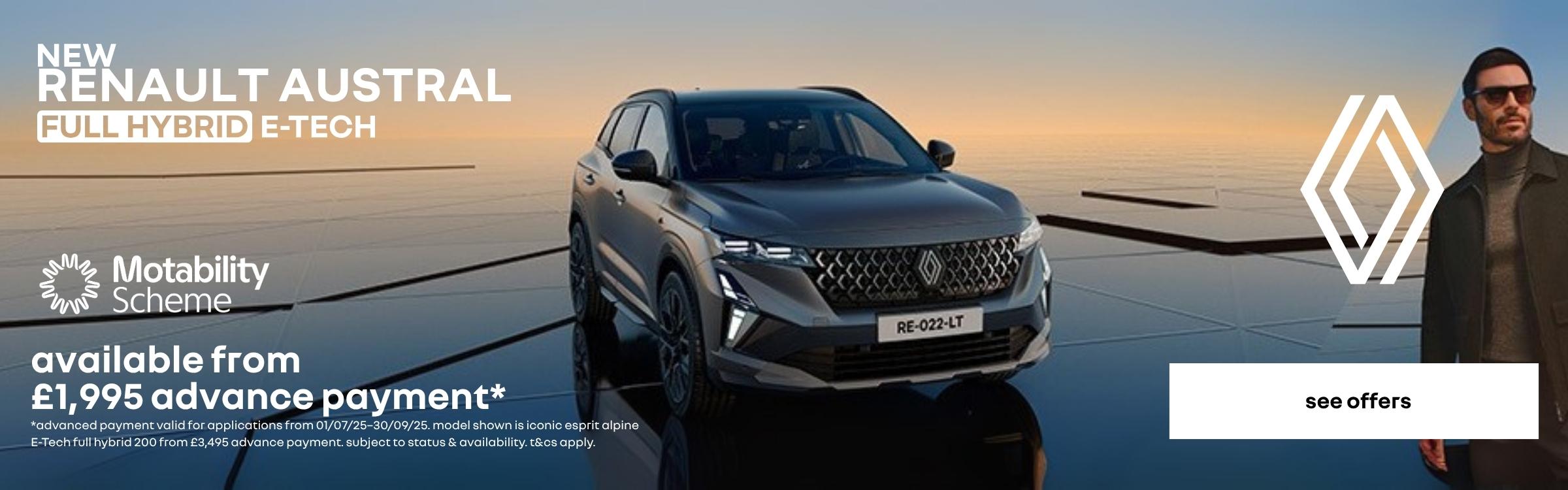 New Austral on Motability | Gravells Renault