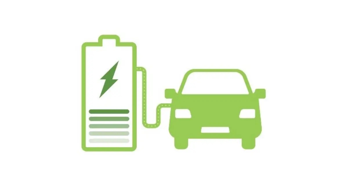 Car plugged into battery cartoon icon