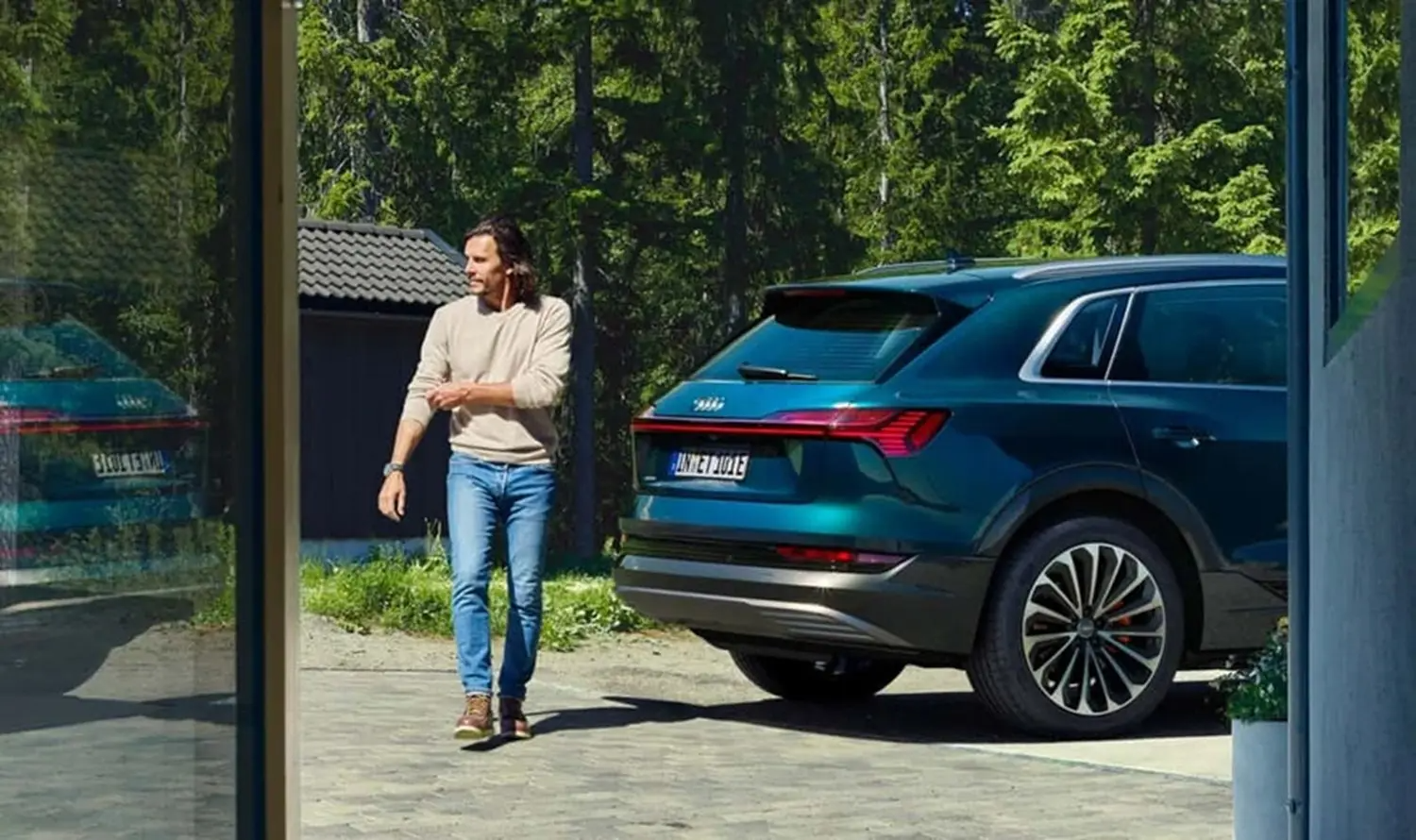 Rear Side View Of Audi Vehicle