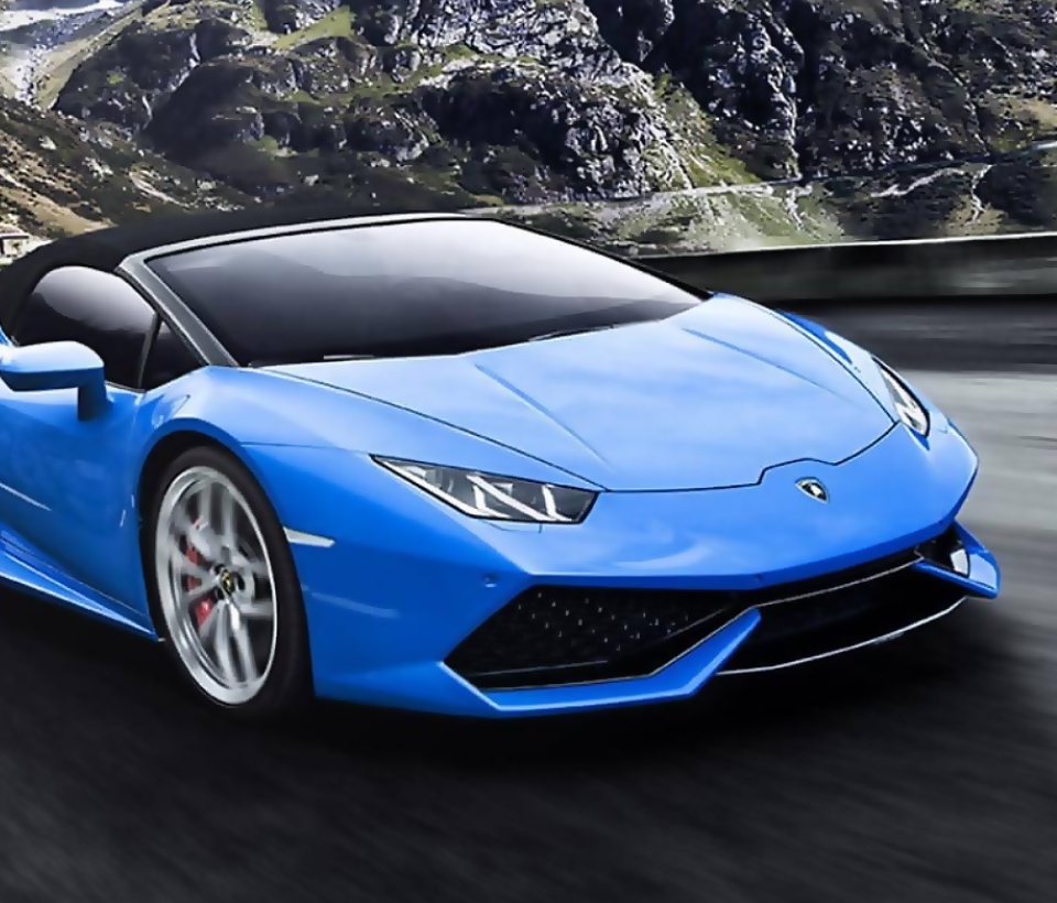 blue lamborghini