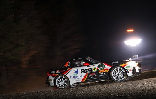 Abarth 124 rally: seasonal debut at the Montecarlo Rally