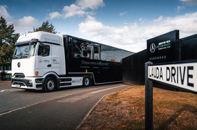 Electric eActros 600 powers the Mercedes-AMG PETRONAS F1 Team’s green push to Dutch Grand 