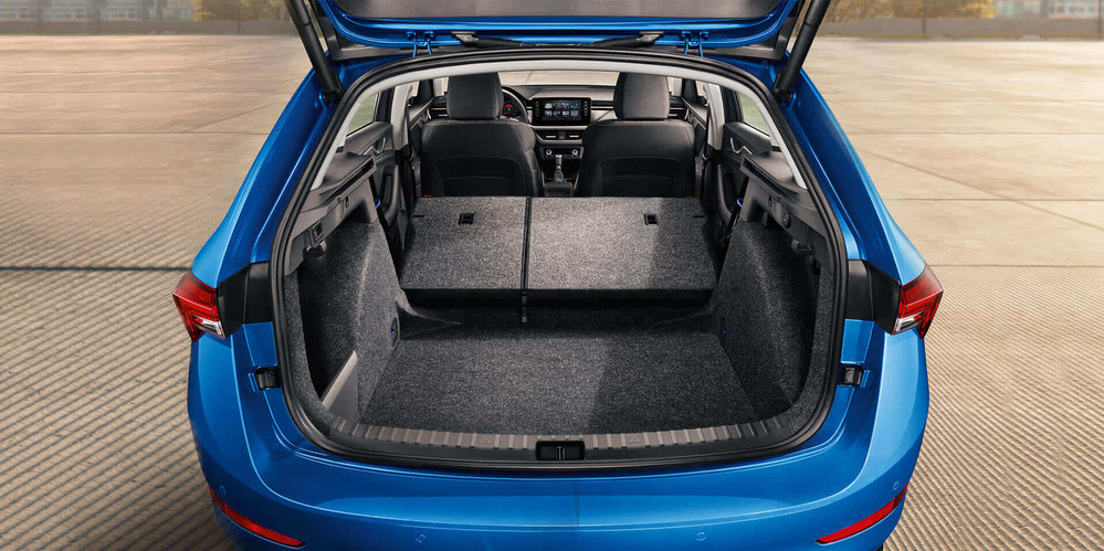 Blue SKODA Scala Boot Space