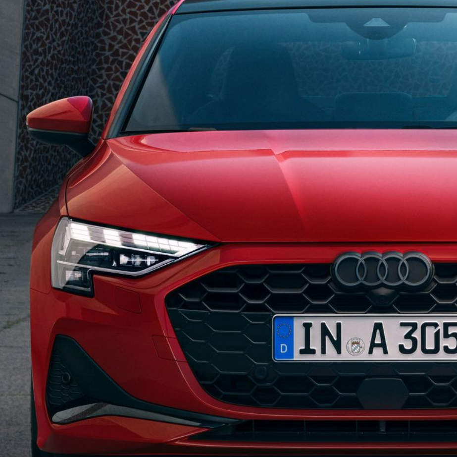 Red Audi A3 Saloon Grille