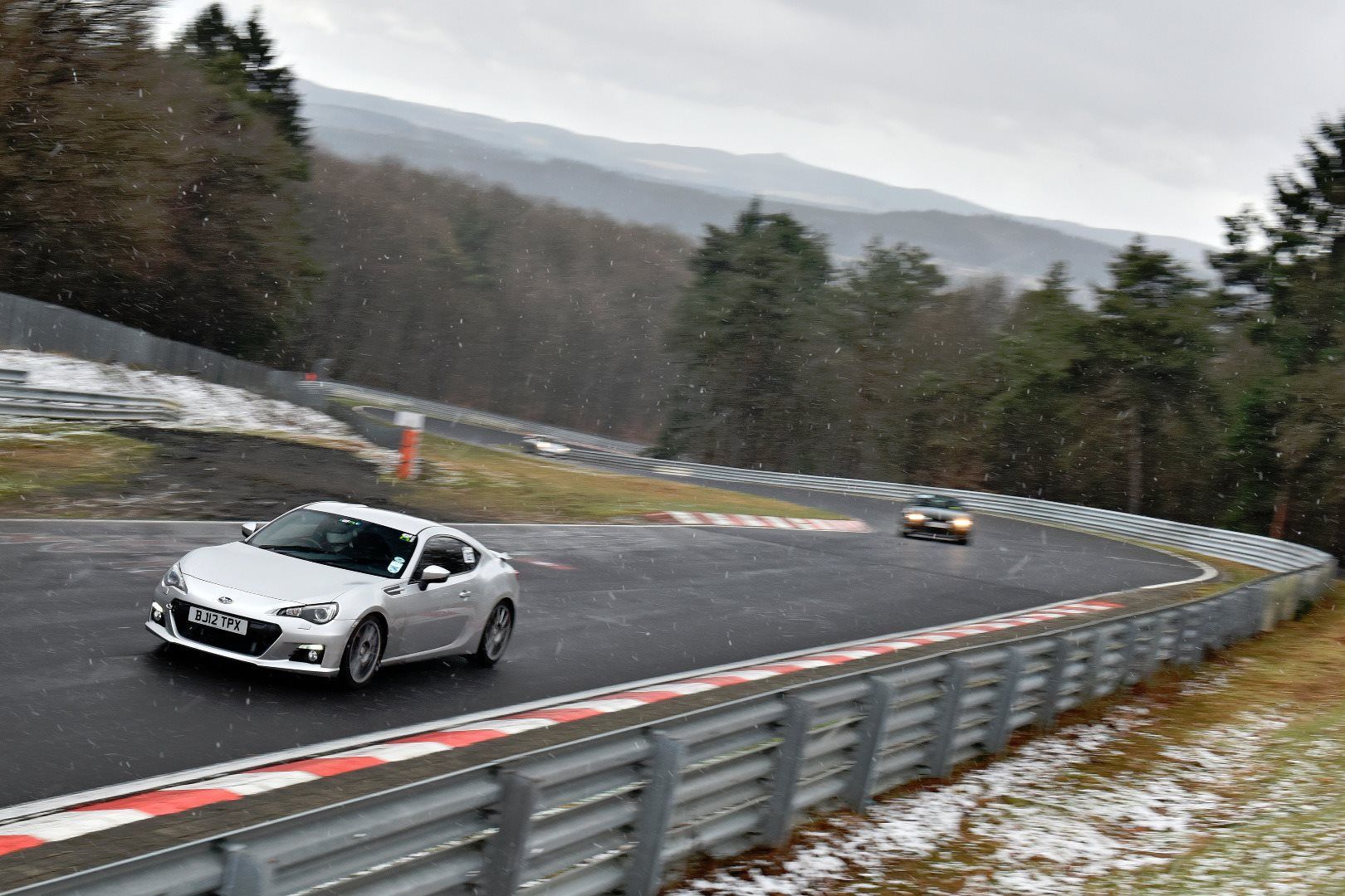 Subaru BRZ on a racetrack