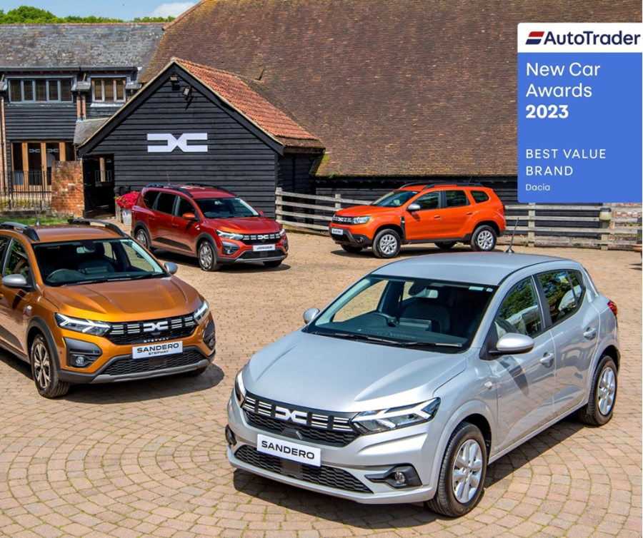 DACIA IS TOP FOR VALUE AT THE AUTO TRADER NEW CAR AWARDS FOR THE FIFTH YEAR