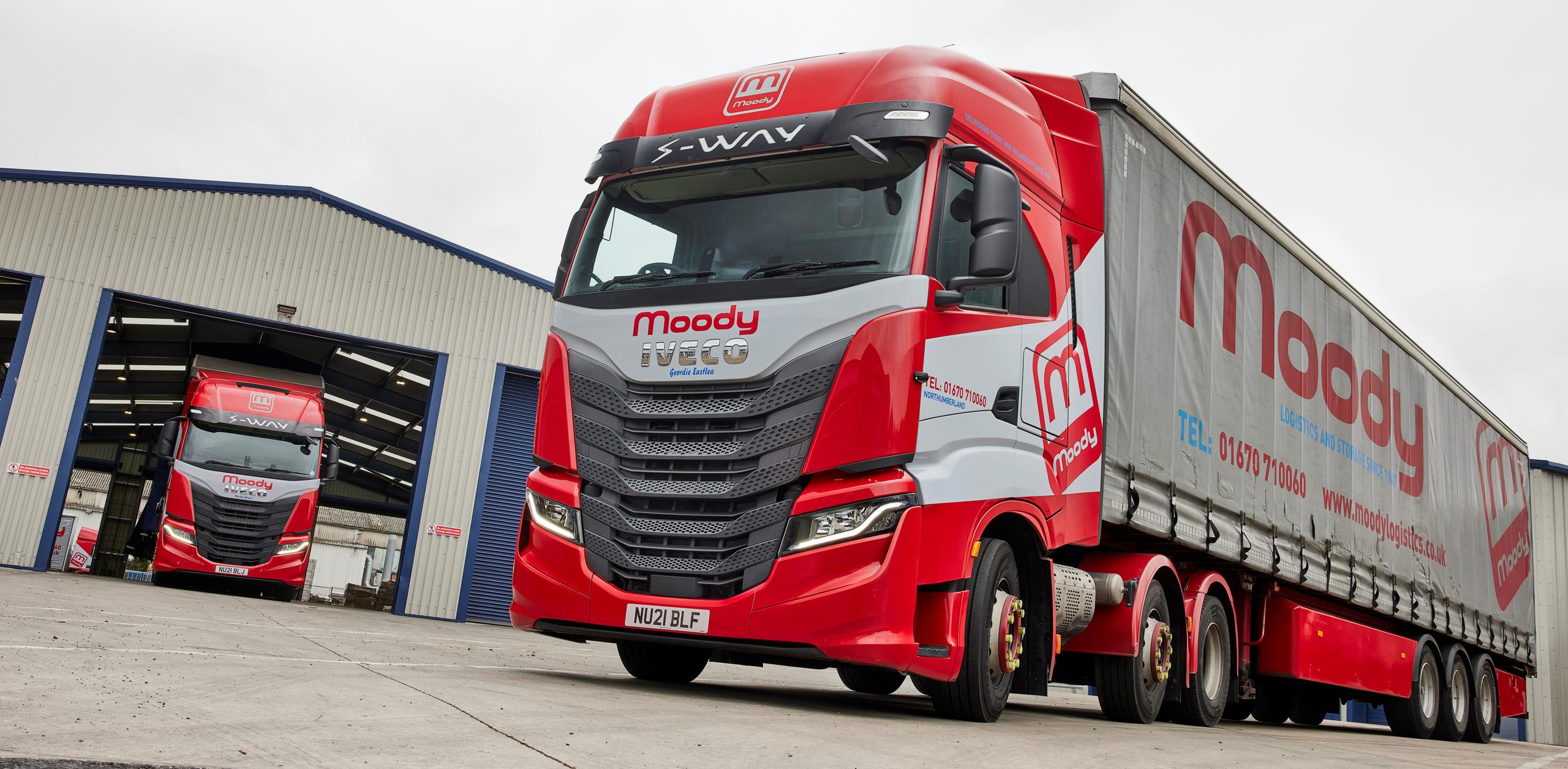 Red IVECO S-Way Moody Logistics & Storage Fleet