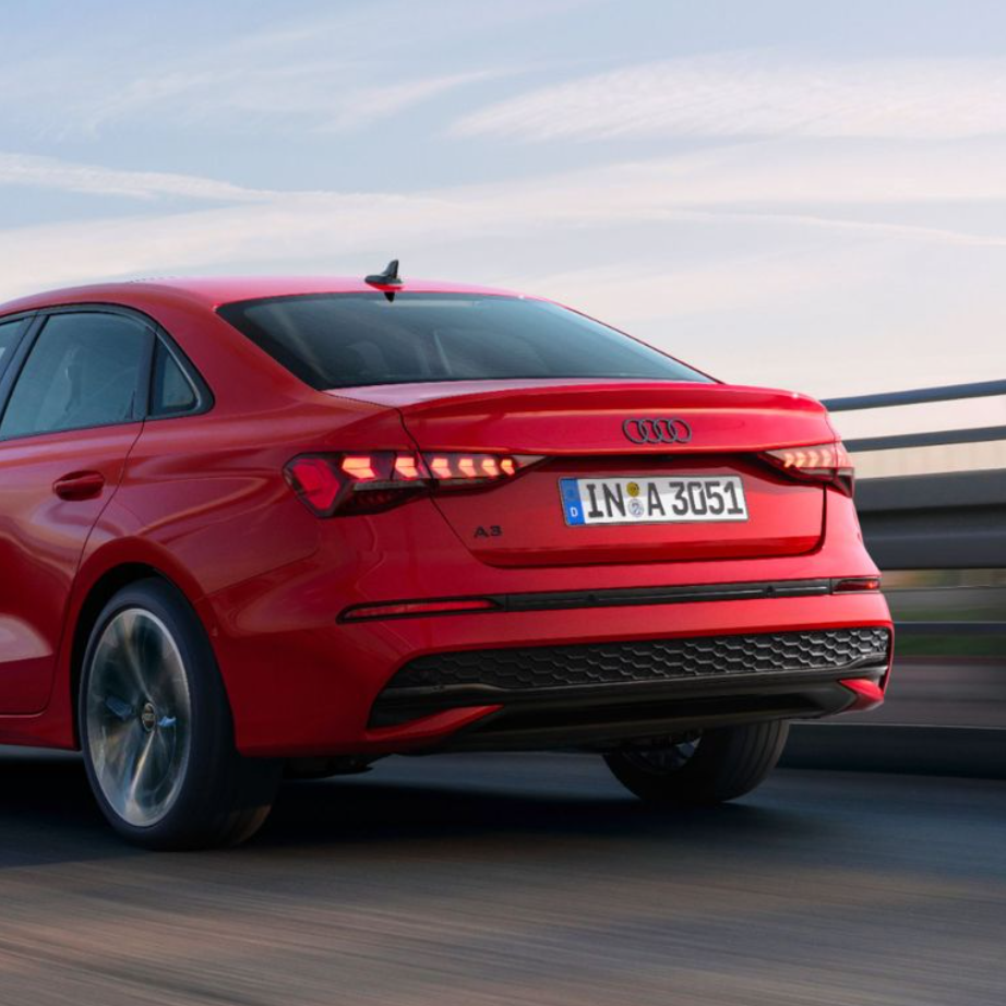 Audi A3 Saloon Rear Side View