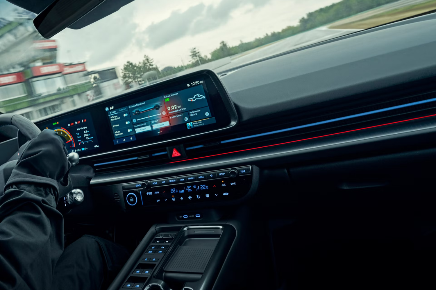 view of instrument panel in all-new Hyundai IONIQ 6 N