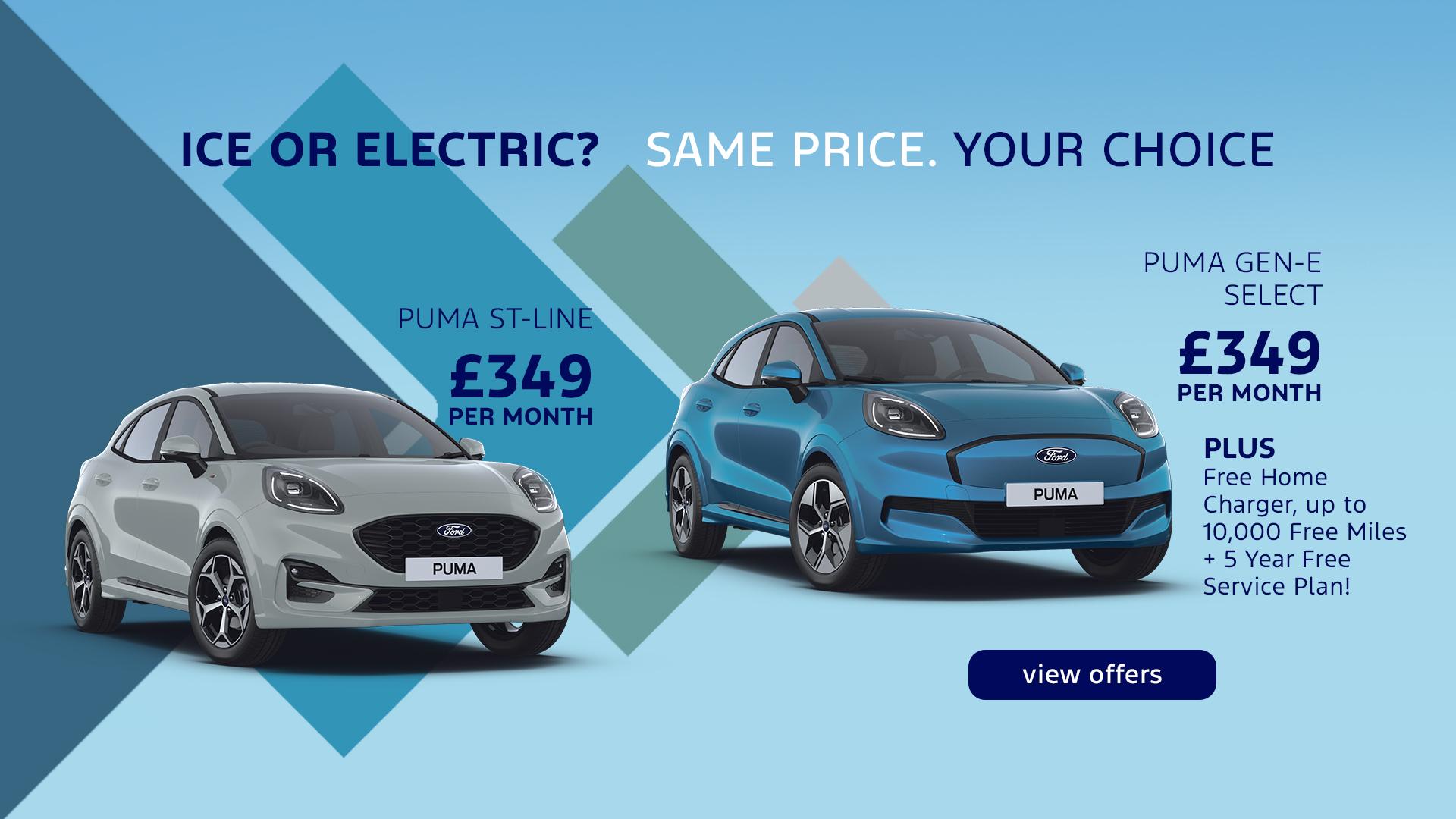 New Ford Puma £349 Offer Petrol or Electric