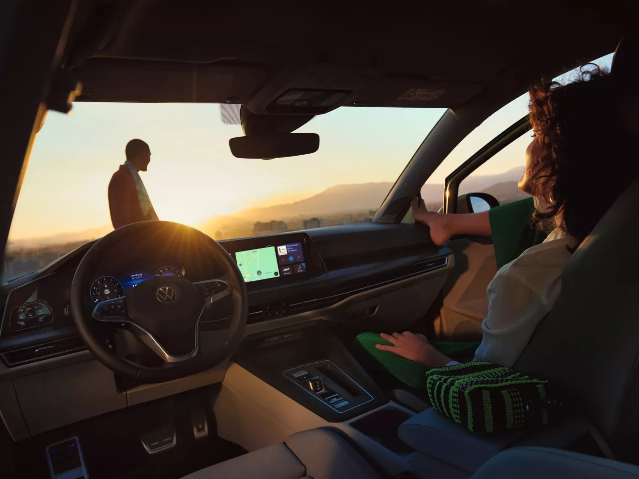 Golf 8 at sunset