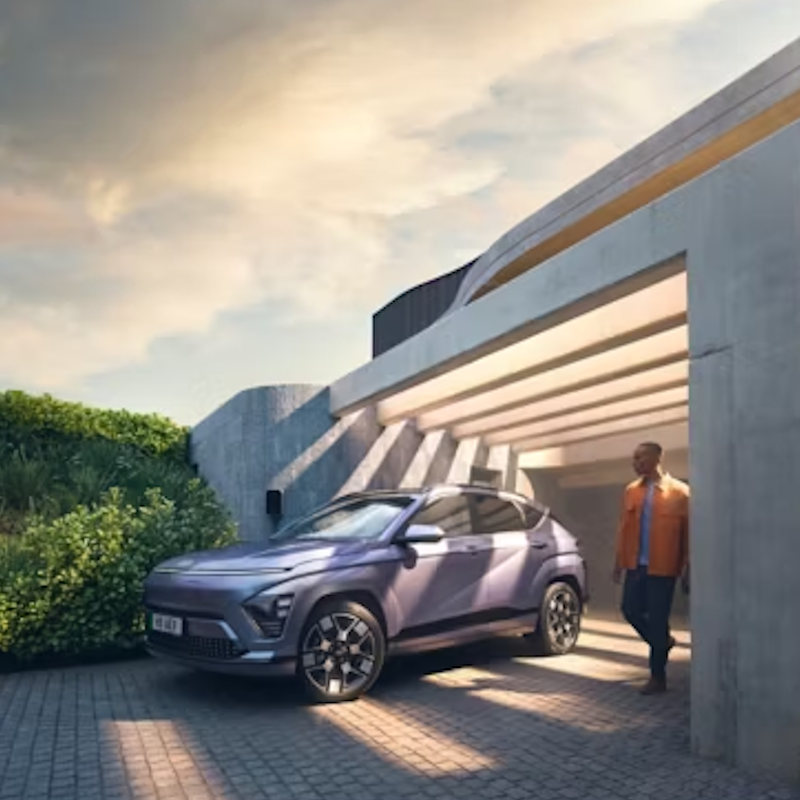 front and side profile of Hyundai Kona