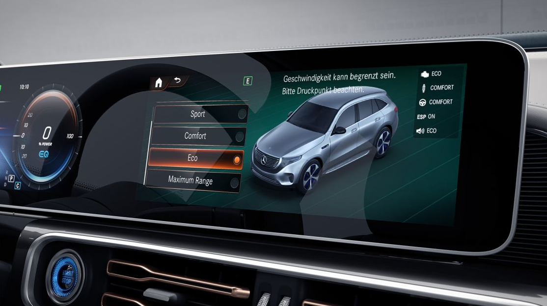 EQC Digital Cockpit display