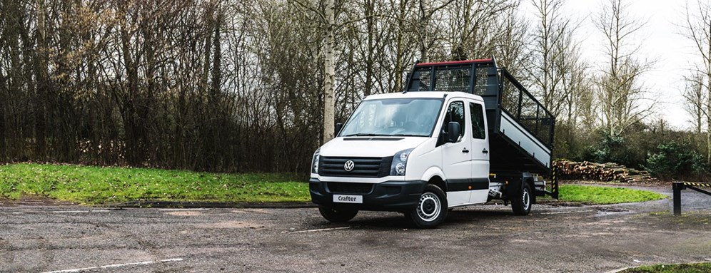 Crafter panel van unloading