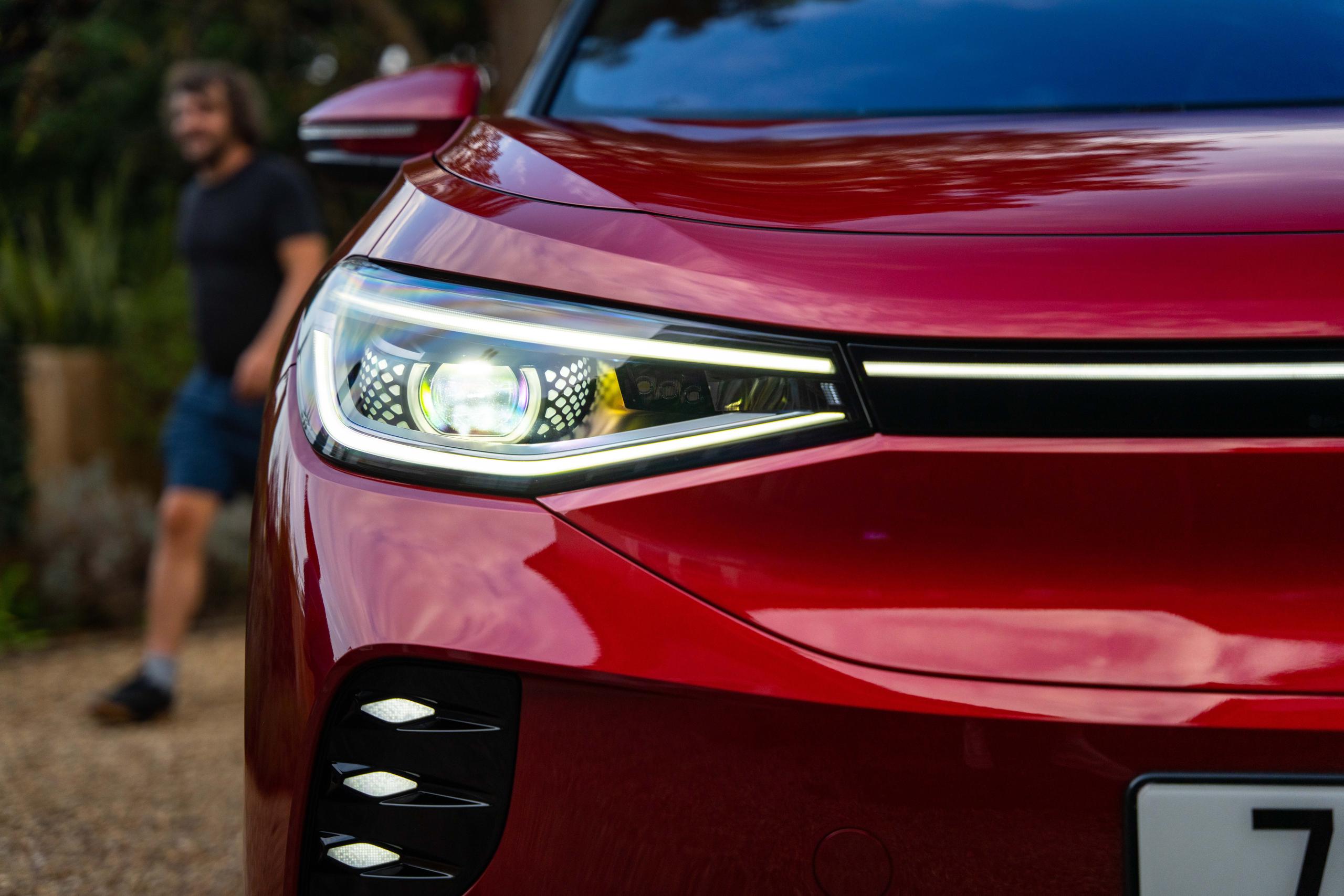 Red Volkswagen ID.5 Headlights