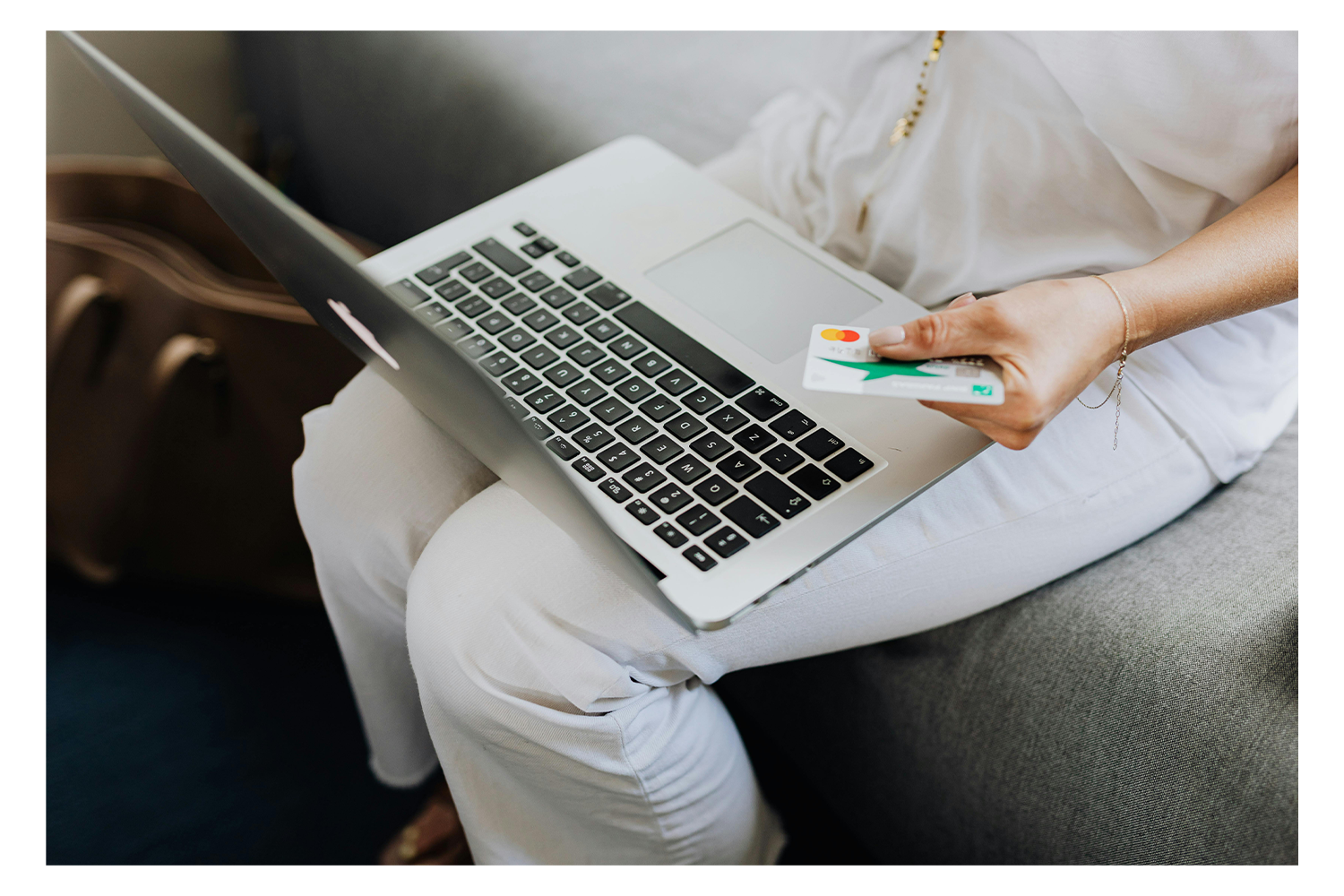 person paying online
