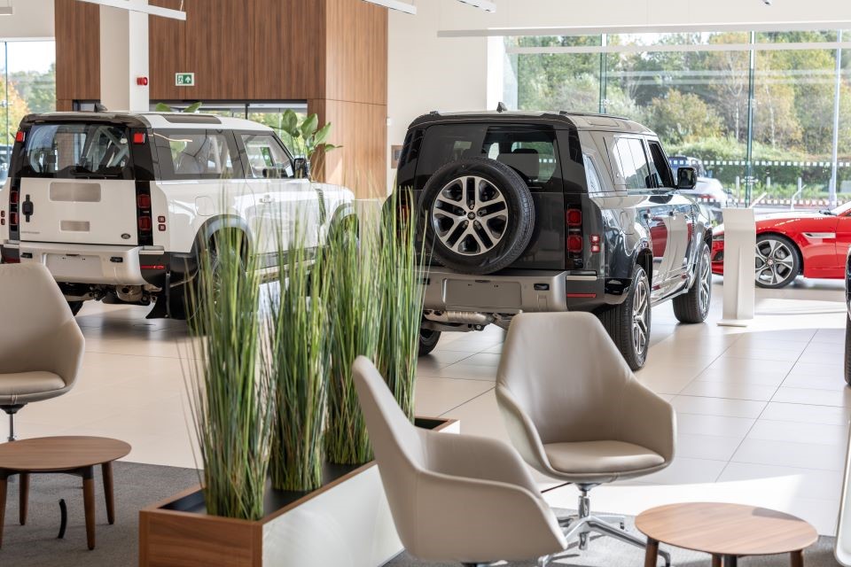Land Rover Models In Showroom