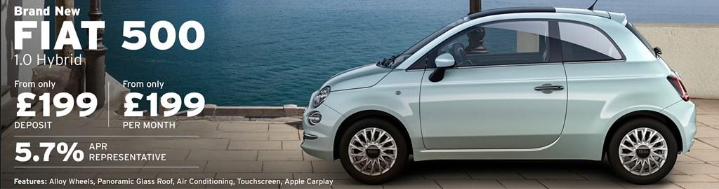 Brand New Fiat 500 From Only £199 Depoit & £199 Per Month