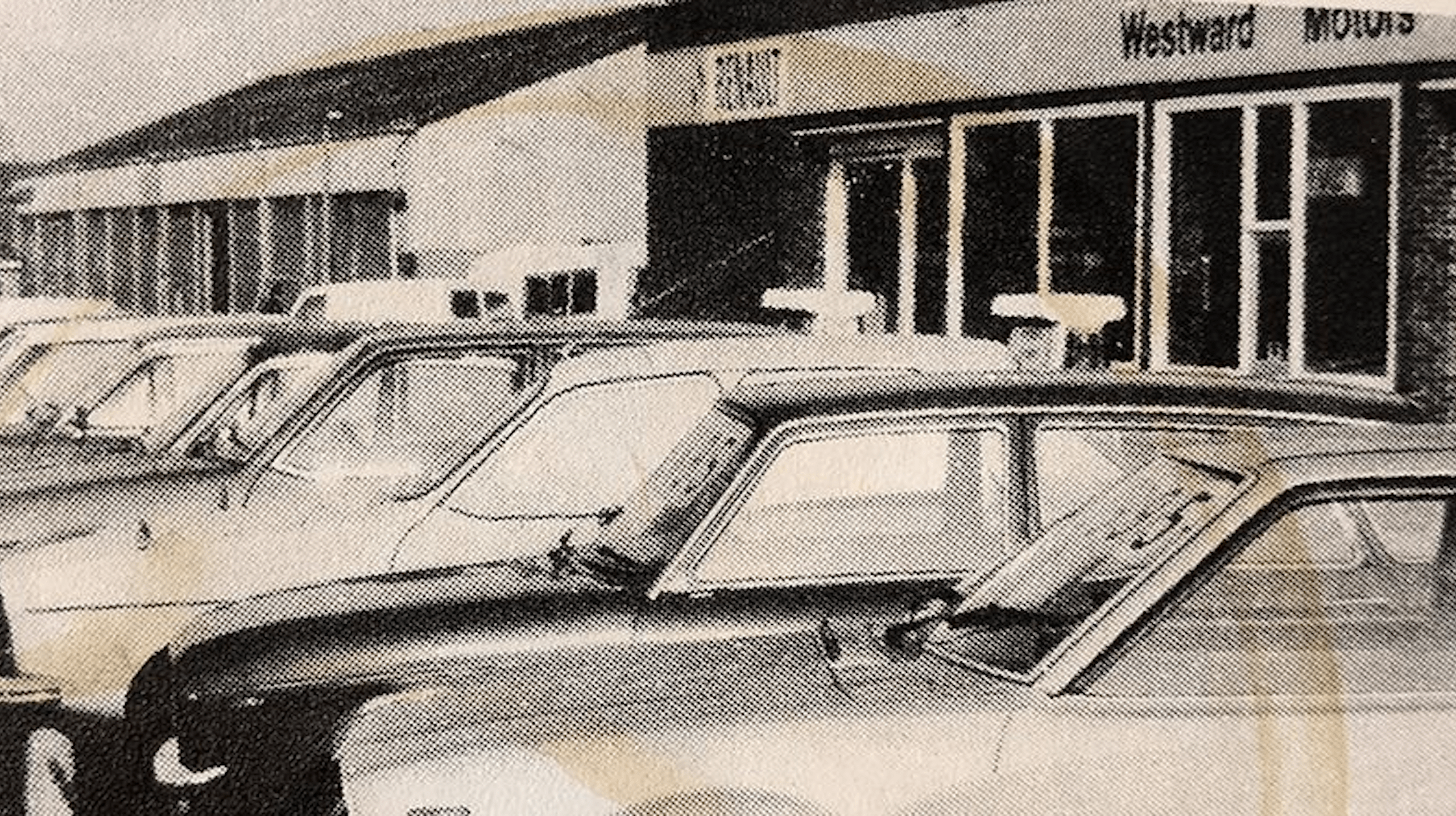 historic image of parking lot