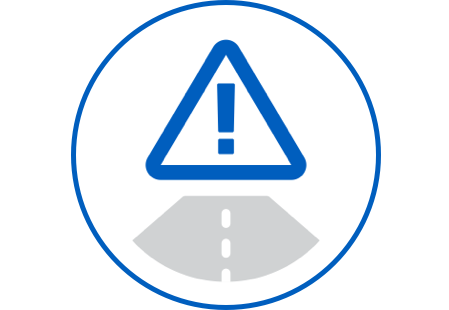 Hazard road sign illustration