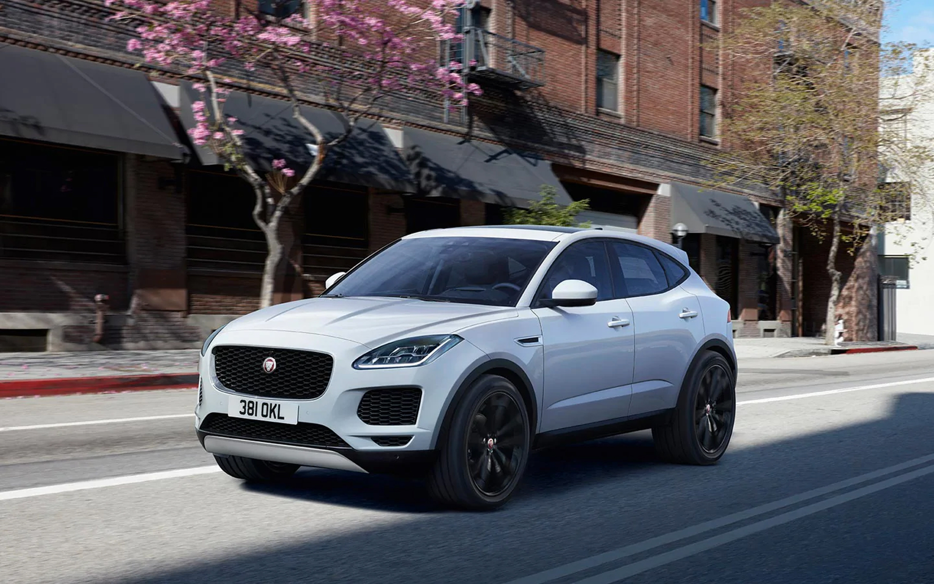 White E-Pace driving